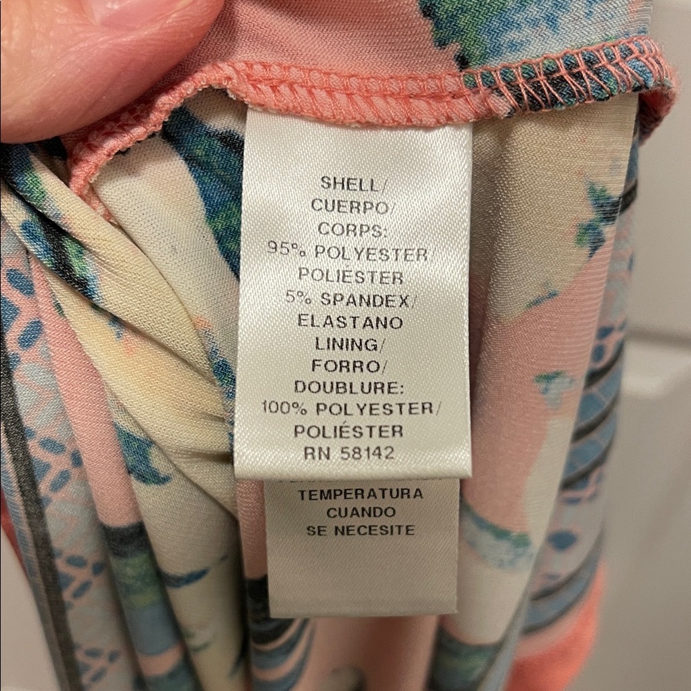 London Times Floral Sleeveless Maxi Dress - Pink and Green - Picture 3 of 6